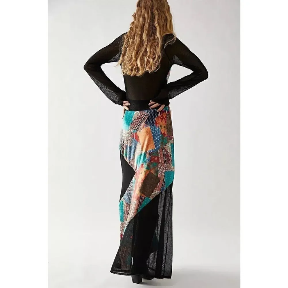 Free People Parker Patchwork Maxi Dress Size XS